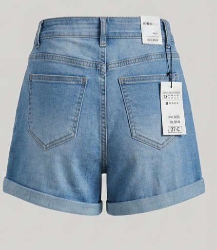 Shorts di Jeans High-Waist – Lavaggio Light Blue