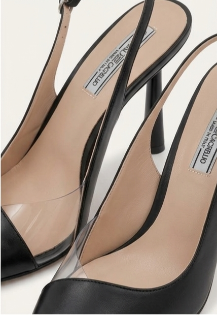 Décolleté Slingback "Ambra" – Eleganza Minimal con Dettaglio PVC