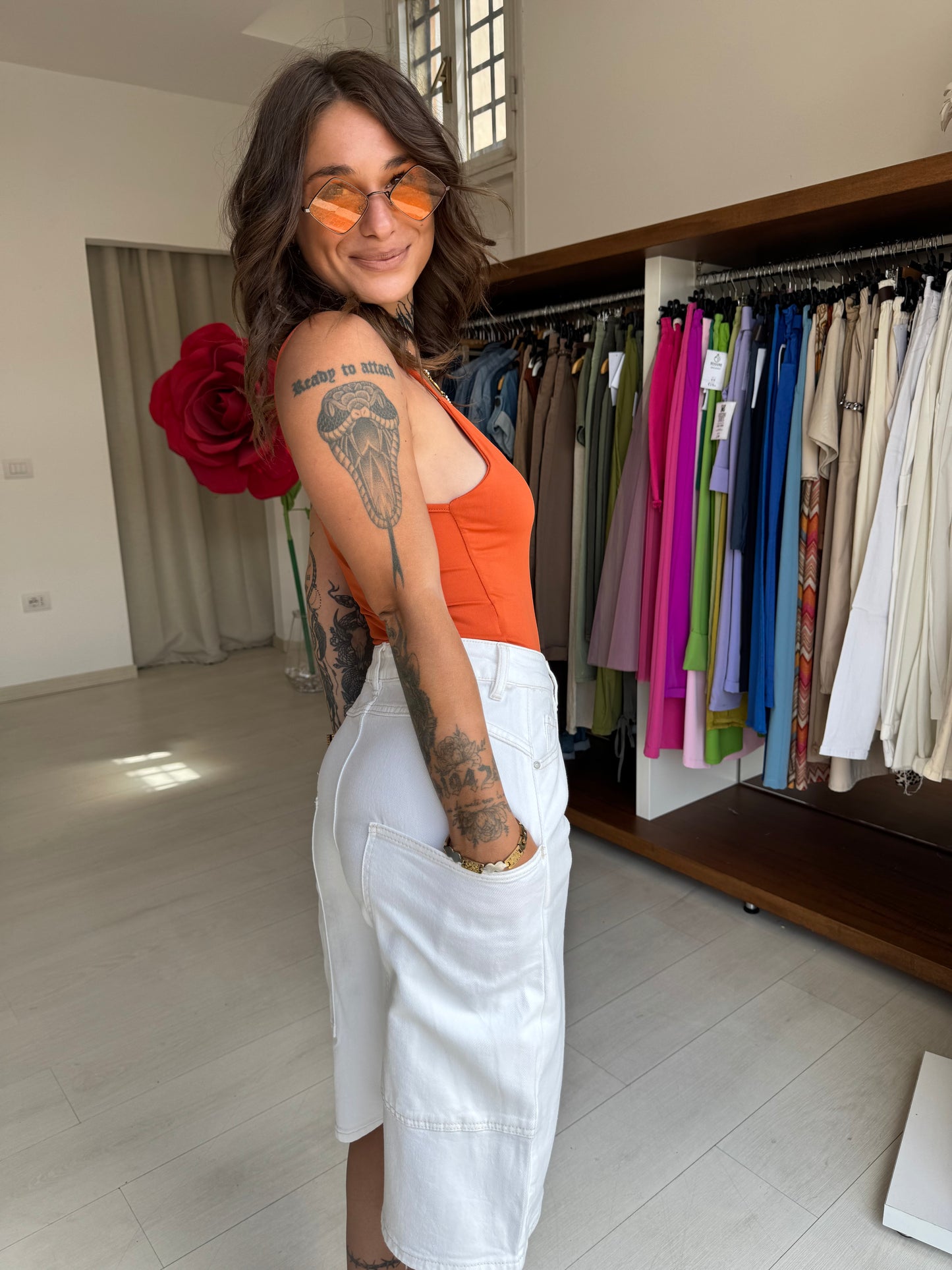 Body a Spallina Sottile – Color Ruggine