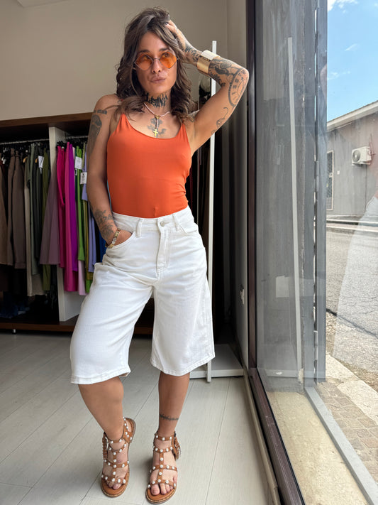 Bermuda Denim Bianco Over