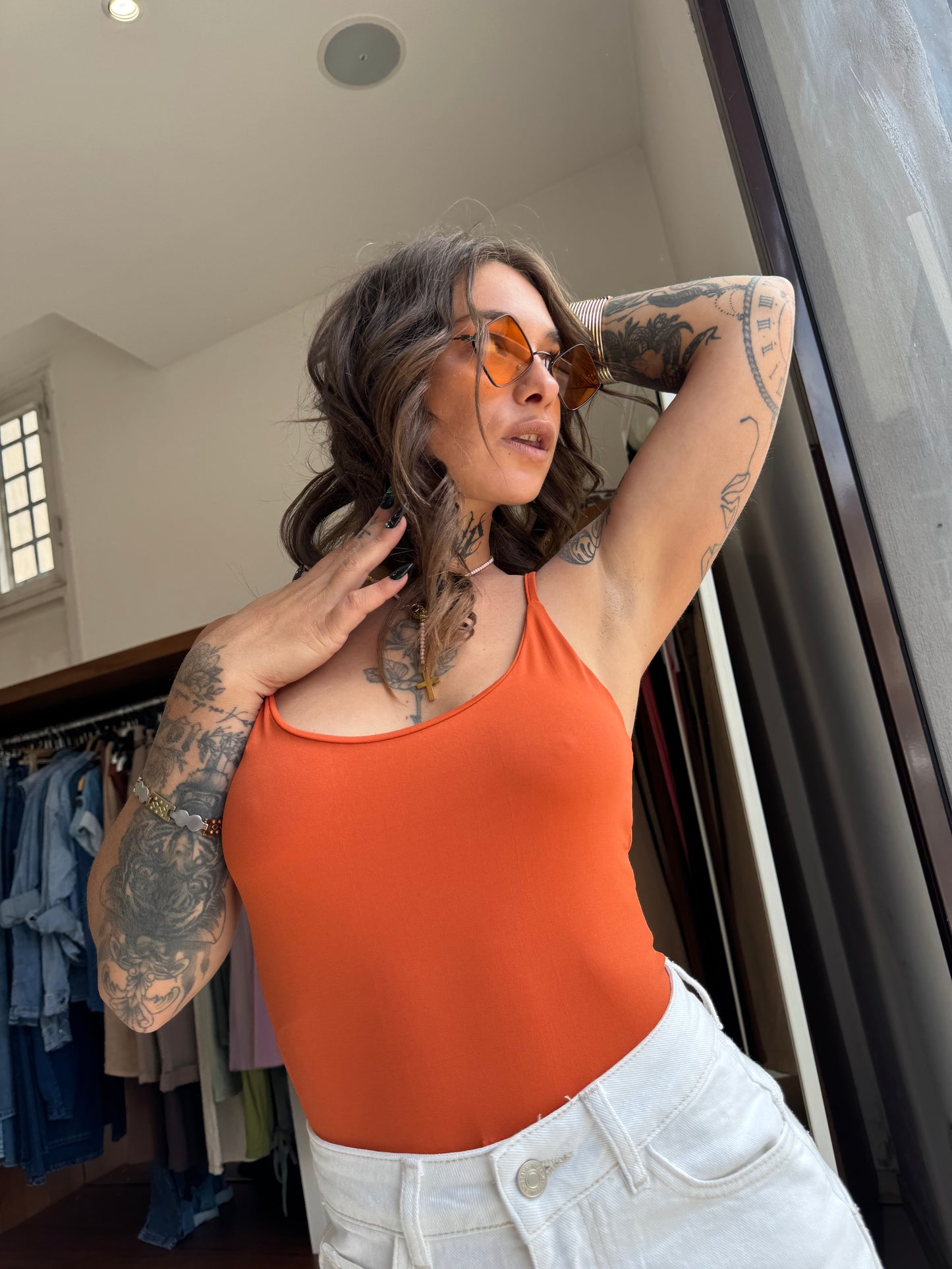 Body a Spallina Sottile – Color Ruggine